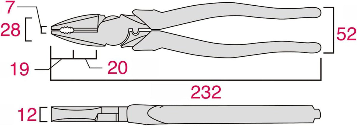 Fujiya High Leverage Lineman's Pliers with Deburring Function (9", 3020N-225BG, KUROKIN, Made in Japan)