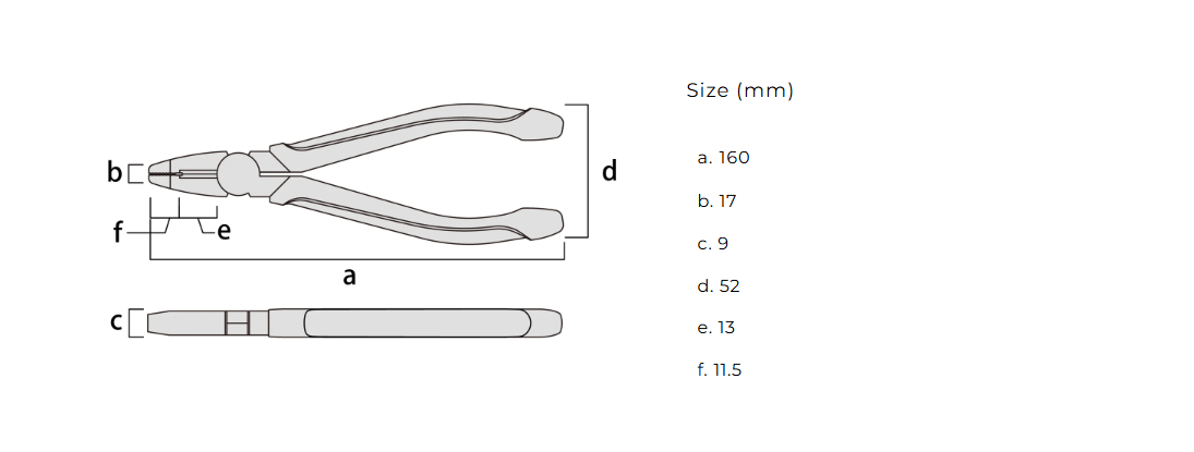 Alicates Fujiya para quitar tornillos (6.3", NSP01-150BG, KUROKIN)