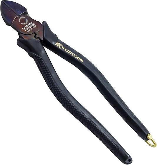 Full profile of Fujiya 700N-200BG diagonal cutting nippers – 200mm electrician tool