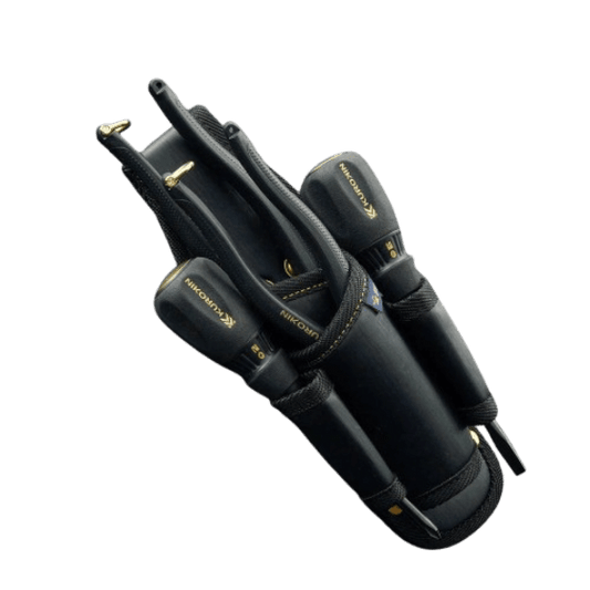 Support pour pinces et tournevis Fujiya – 2 étages (PS-72BG, KUROKIN Noir et Or)