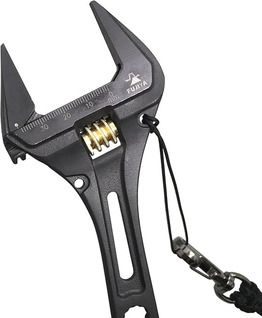 Fujiya adjustable wrench with handle loop – for hanging or tethering use