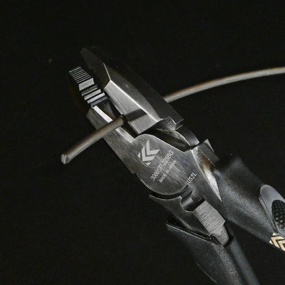 Fujiya TEKO-PEN High Leverage Lineman's Pliers, Slash Head (9", 3000SP-225BG, KUROKIN, Made in Japan)