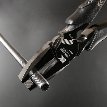 Fujiya High Leverage Lineman's Pliers with Deburring Function (9", 3020N-225BG, KUROKIN, Made in Japan)