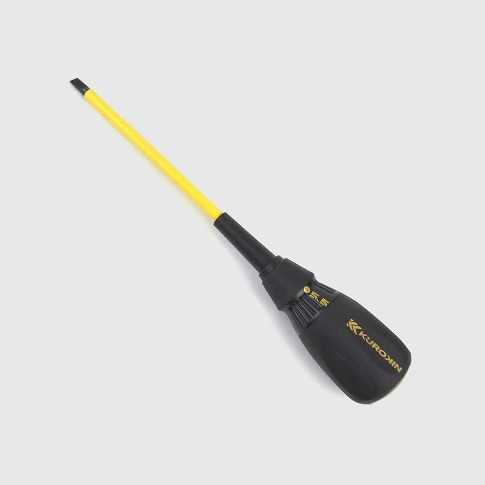 Fujiya Insulated Screwdriver (9.3", 526D-BG/556D-BG, KUROKIN, Made in Japan)