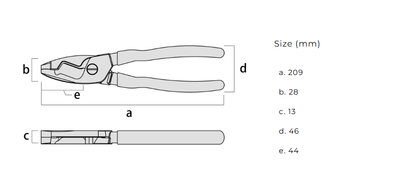 Fujiya Cable Cutting Pliers (8", 6050-200BG, KUROKIN, Made in Japan)