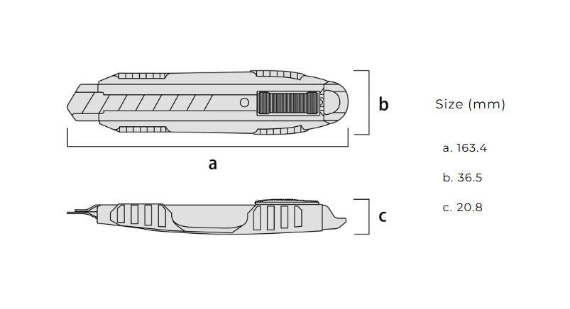 Fujiya x OLFA Metal Utility Knife (6", FK02A-BG, KUROKIN, Made in Japan)