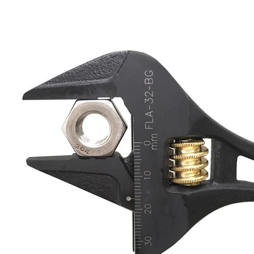 Fujiya Long Adjustable Wrench (8.1", FLA-32-BG, KUROKIN)
