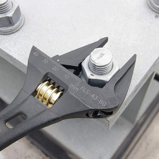 Fujiya Short Adjustable Wrench (6", FLS-43-BG, KUROKIN)