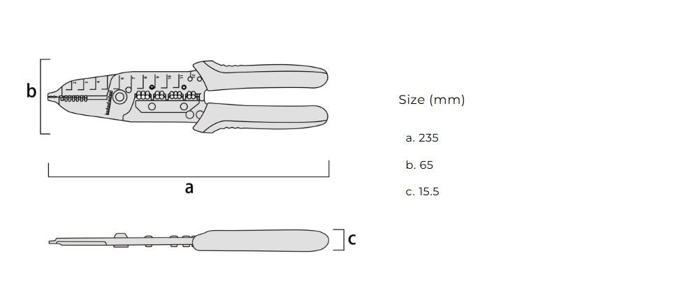 Fujiya Residential NM-B Cable Wire Stripper (9.25", FVA-1630-BG, KUROKIN)