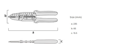 Fujiya Residential NM-B Cable Wire Stripper (9.25", FVA-1630-BG, KUROKIN)