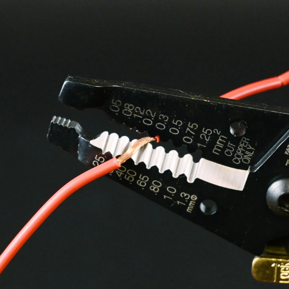 Fujiya Precision Wire Stripper (6.5", AWG 16–30, PP323B-165-BG, KUROKIN Black Gold)
