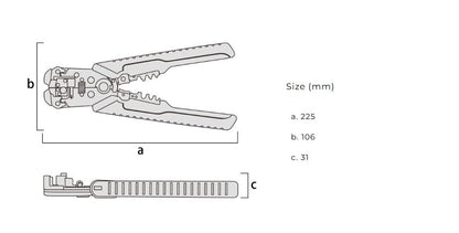 Fujiya Automatic Wire Stripper (PP717A-220-BG, KUROKIN)