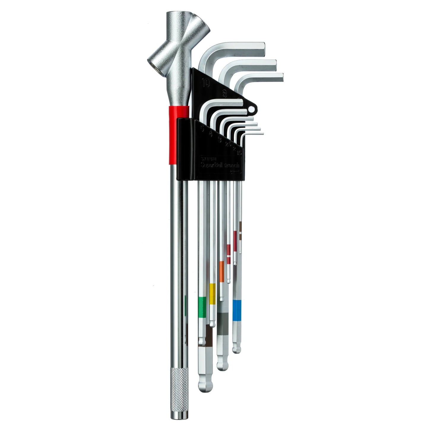 WISE Super Ball Point Hex Key Wrench Set with Extension Handle (9pc, SBL-1000, Made in Japan)