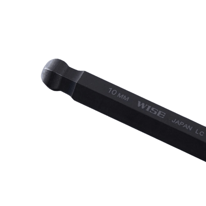 WISE × KUROKIN Ball-End Hex Key Set with Extension Handle (9pc, WLB-2300-BG, Made in Japan)
