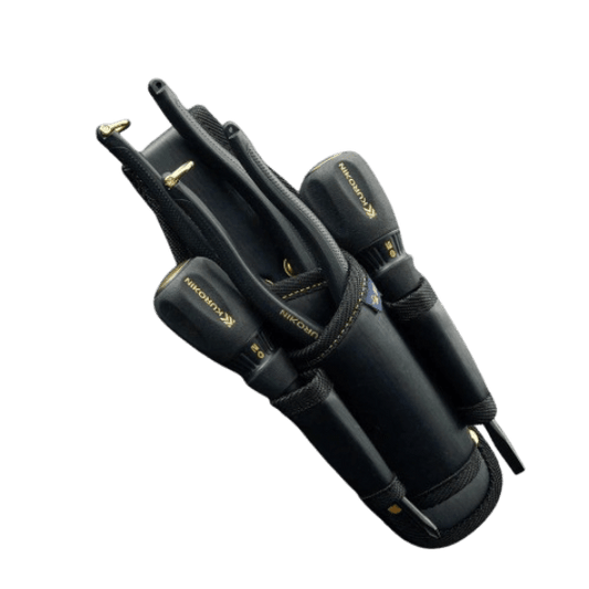 Support pour pinces et tournevis Fujiya – 2 étages (PS-72BG, KUROKIN Noir et Or)