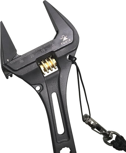 Fujiya adjustable wrench with handle loop – for hanging or tethering use